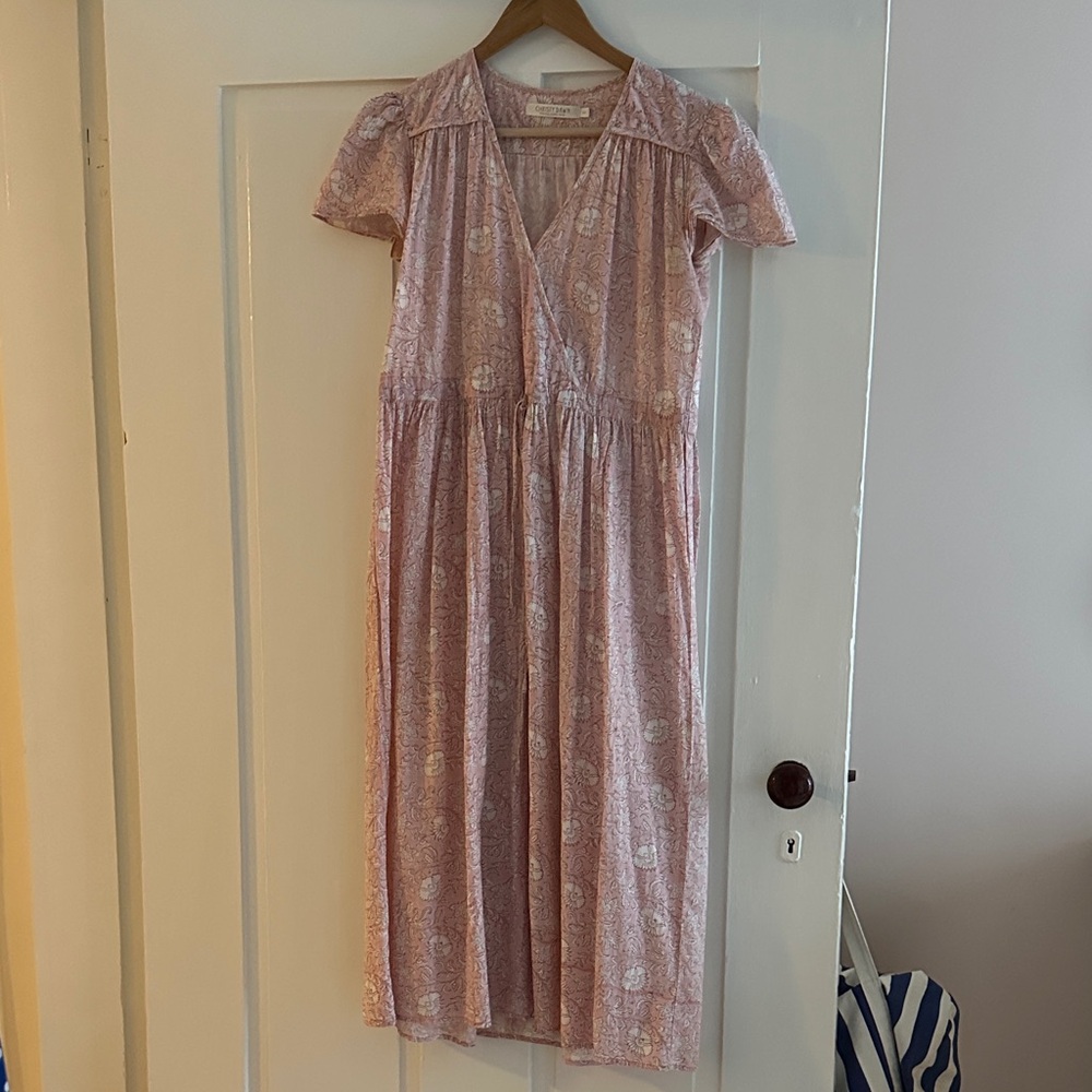 Christy Dawn Blush Floral Midi Dress